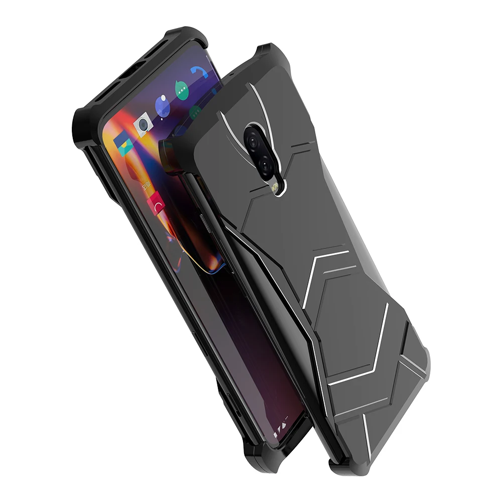 R-JUST, алюминиевый защитный Магнитный чехол с черной пантерой для Oneplus 6 T, чехол, Железный человек, защитный чехол для телефона, кожаная сумка