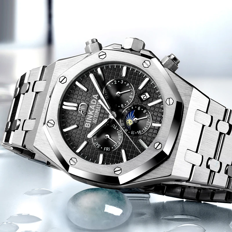 Топ автоматические часы для мужские знаменитый бренд механические Для мужчин