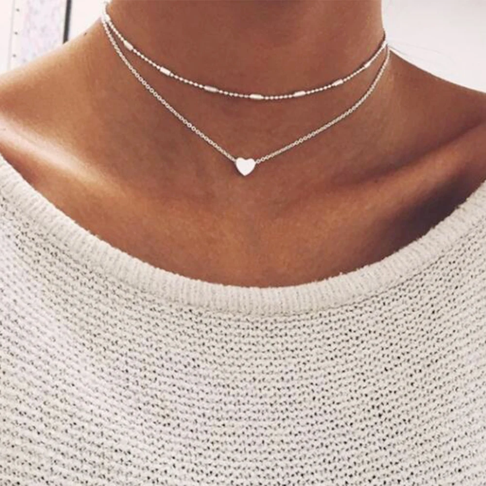 Подвеска в виде сердца универсальные подарки на день рождения Женское Ожерелье