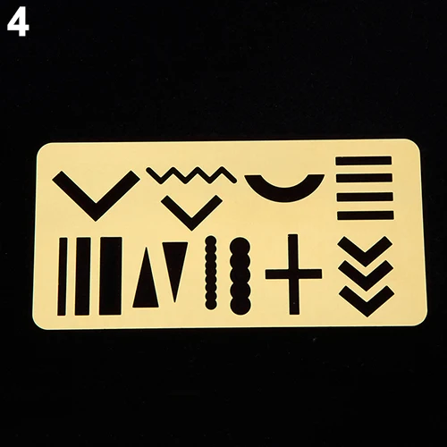 1 лист золотой тон дизайн ногтей полый французский штамповочный трафарет для DIY