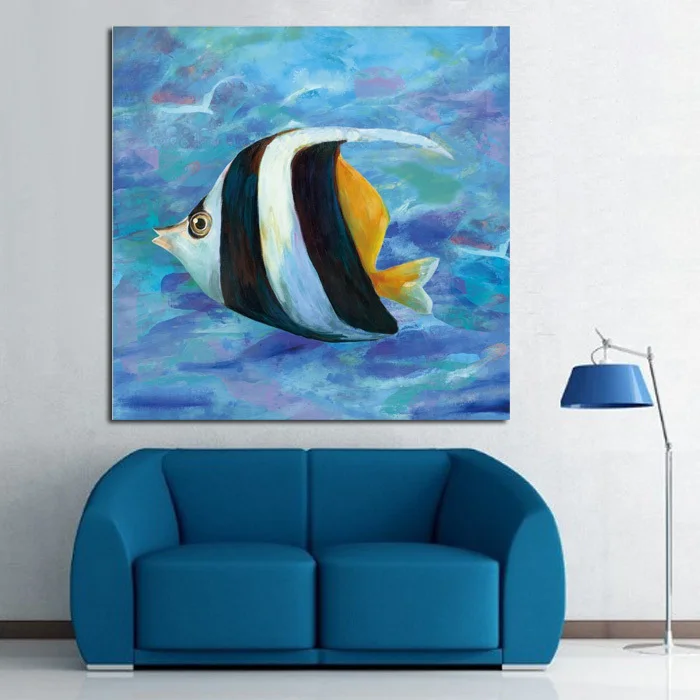 100% ручная роспись Современная картина маслом в виде животных настенные картины