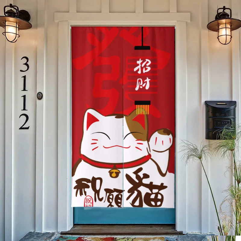 Японская дверь Lucky Cat занавеска для гостиной спальни кухни украшение