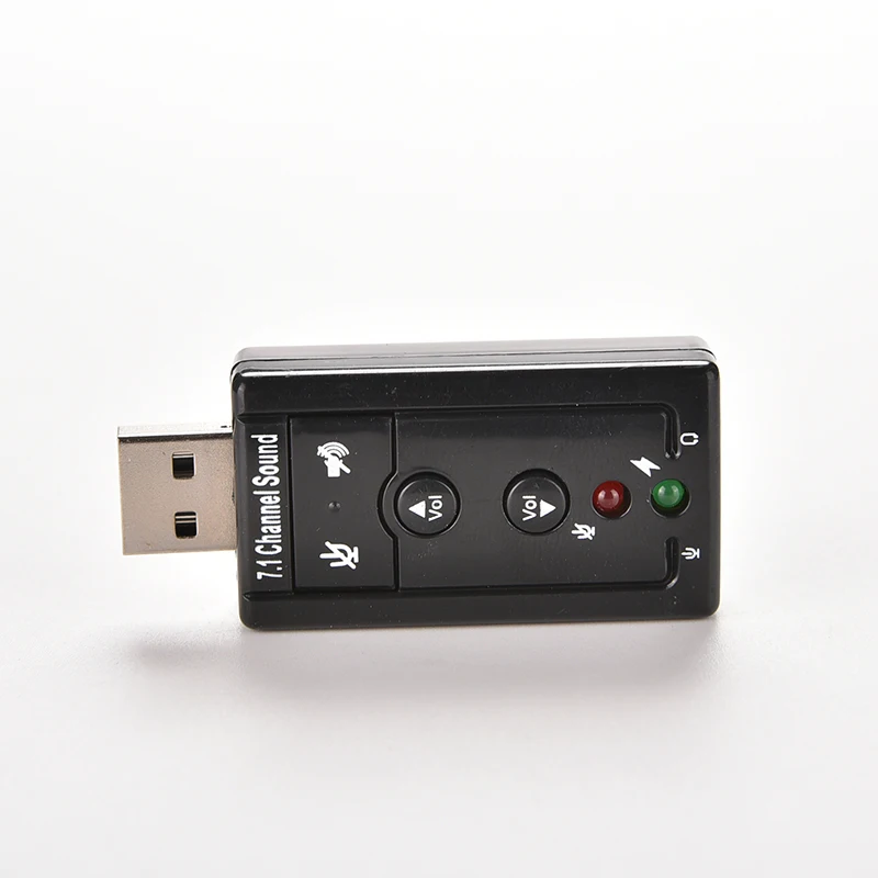1 шт. внешняя звуковая карта USB аудио адаптер Виртуальный 7 ch 2 0 микрофон динамик