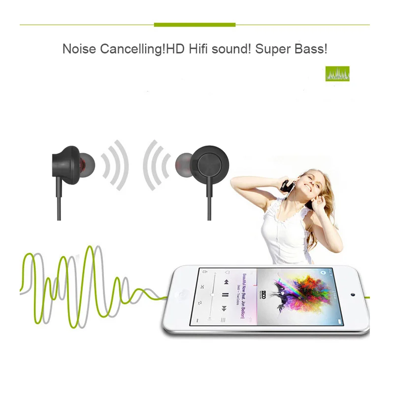 Bluetooth беспроводные наушники спортивные супер бас с микрофоном гарнитура стерео HD