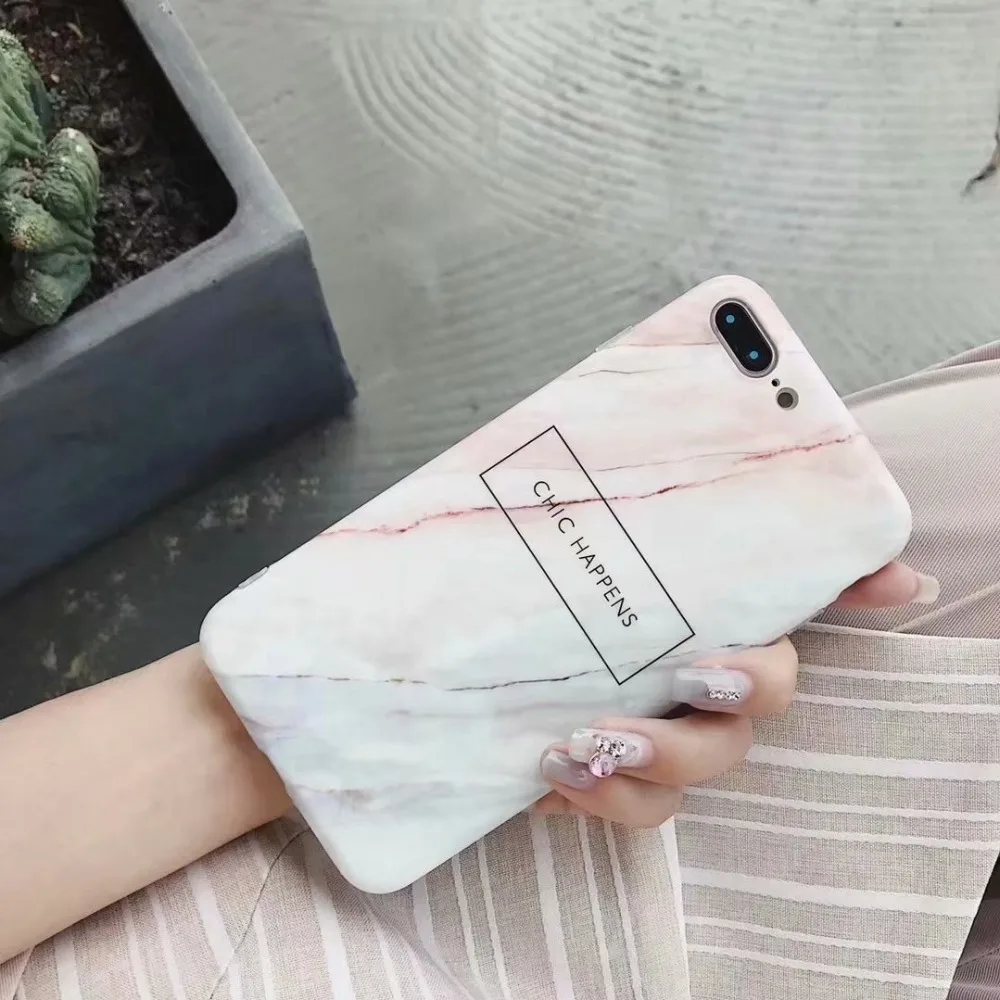 ORYKSZ силиконовый чехол для iPhone 6 Чехол роскошные Мрамор рисунком Телефон