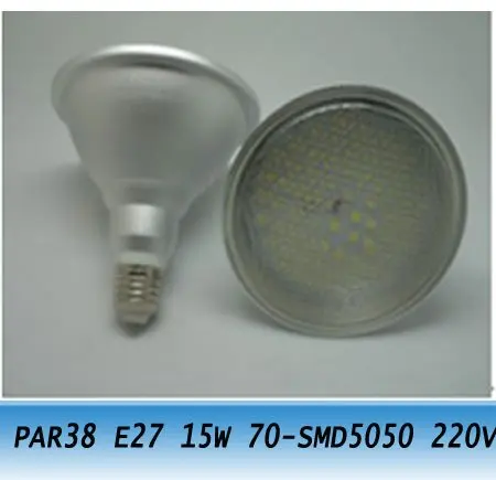 10 шт. PAR38 E27 15 W 1300LM 70 SMD5050 переменный ток 220 В с высокой мощностью из светодиодов