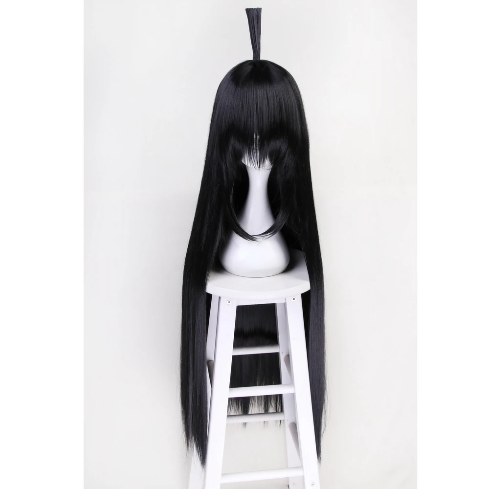 100cm Anime Aotu World KAILIE Long Straight Black Cosplay Wig With Bangs Halloween Costume Synthetic Hair Wigs For Women | Тематическая