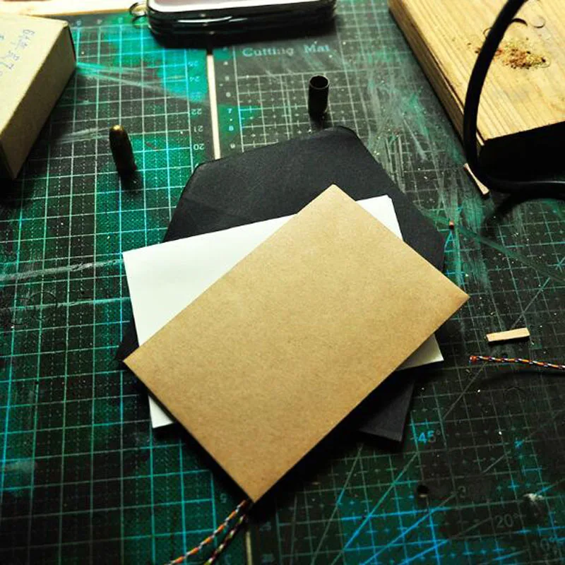 50 шт./лот бумажные конверты черного и коричневого цвета винтажные Конверты в