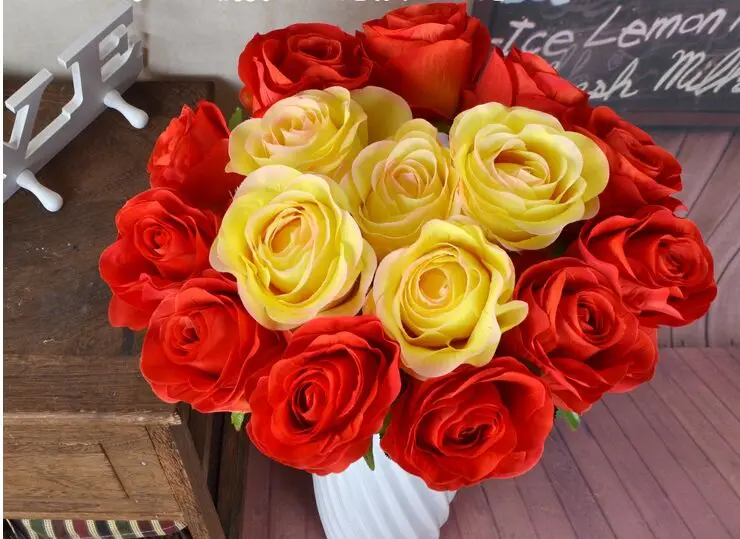 

Silk flowers bouquet flowers roses large 70cm beautiful flowers one set/ 10 pcs,home decoration wedding furnishings gift a1482