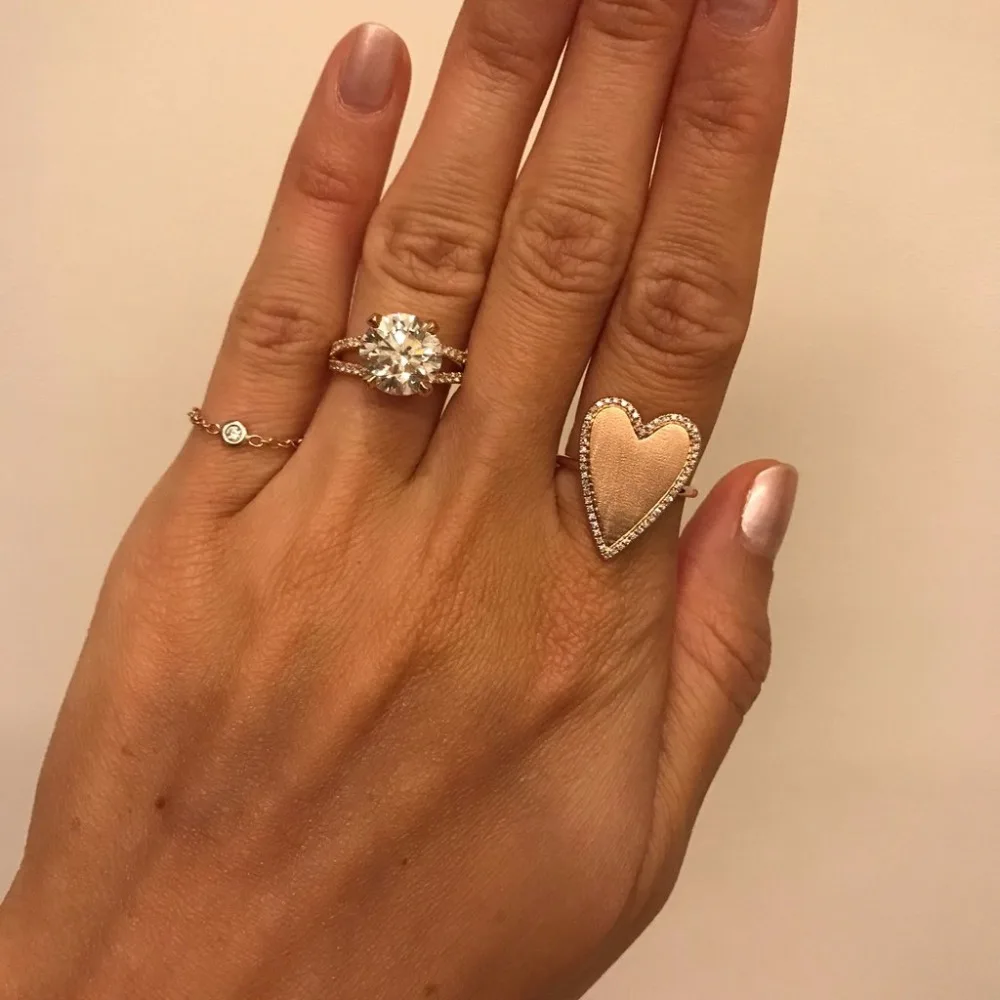Boho Vintage Punk Antique Big Heart Ring Midi Finger Rings for Women Bohemian Knuckle Set Love Jewelry Anillos | Украшения и