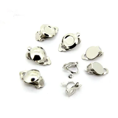 Металлические серьги Aclovex 30 шт. Rhodium цвет железные без проколов клипсы для ушей с