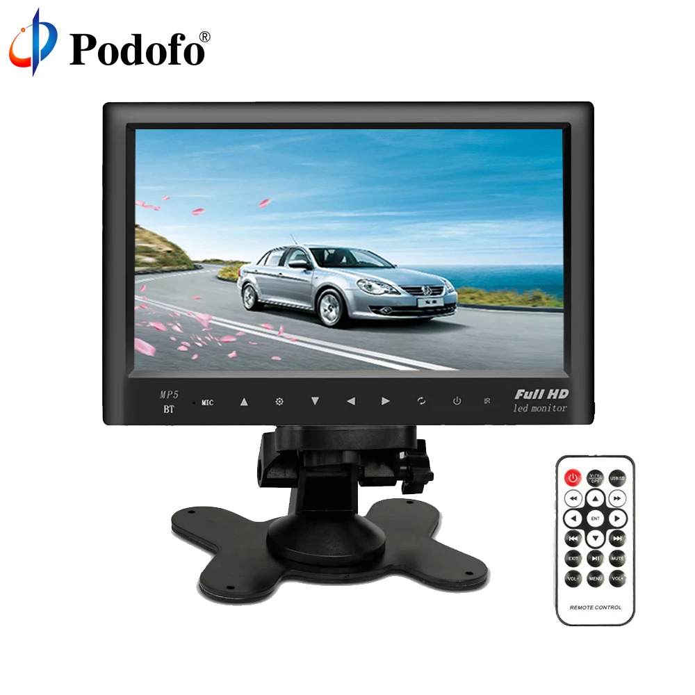 Podofo Bluetooth 7 &quotавтомобильный монитор заднего вида тонкий экран приборной панели