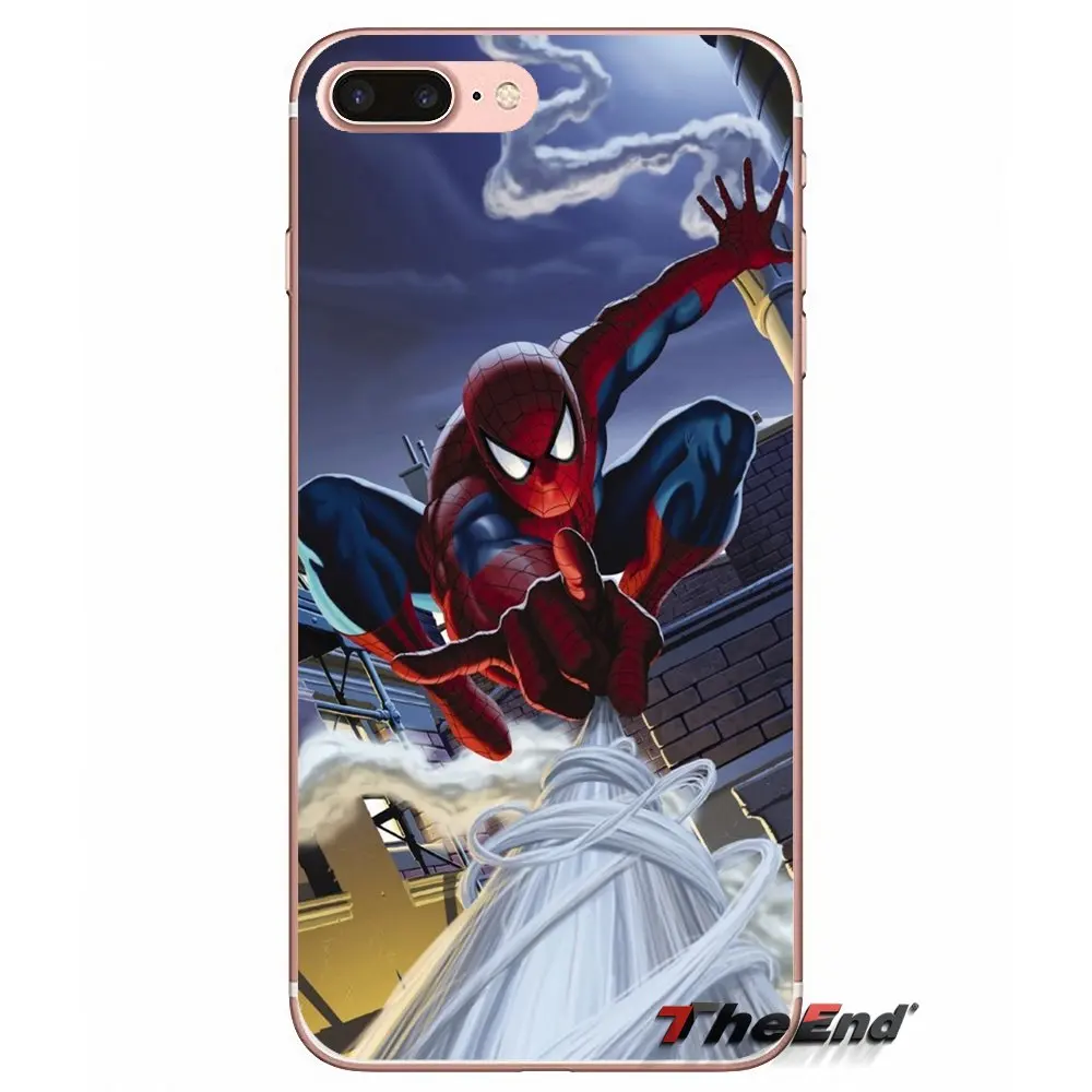 Комиксы Marvel Человек-паук Силиконовый ТПУ чехол для samsung Galaxy S2 S3 S4 S5 MINI S6 S7 edge S8 Plus Note