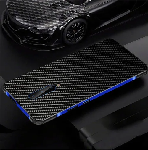 360 Броня Алюминиевый Чехол-бампер для телефона для Oneplus 7 Pro Чехлы металлическая рамка из углеродного волокна PC чехол для Oneplus 7 чехол противоударный - Цвет: Black and blue