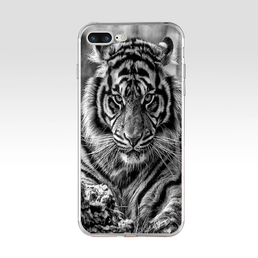 Мягкий силиконовый чехол 252AQ Tiger's Soul из ТПУ для Apple iPhone 6 6s 7 8 plus|Бамперы| |