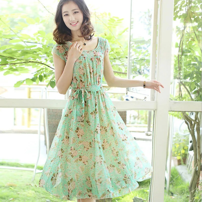 Женское длинное шифоновое платье летнее кружевное плиссированное макси в