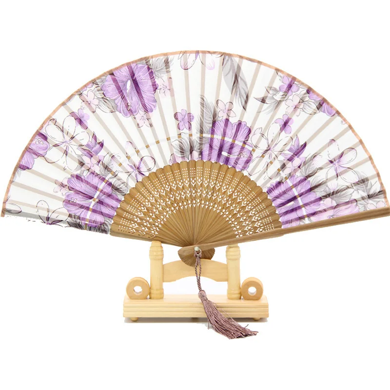 Вентилятор красочный узор в китайском стиле веер Портативный Для женщин для