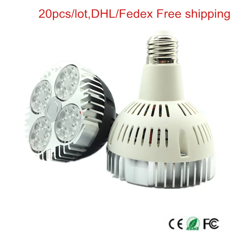 

20pcs/lot DHL Free,Par30 LED Spot Light High Brightness E27 35Watt LED Lighting Lamp 85-265V 3000K/4000K/6000K led spotlight