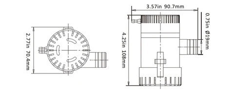12V24V 750GPH Трюмный насос DC Электрический аккумулятор насосная лодка морской микро-орошение насос погружной насос