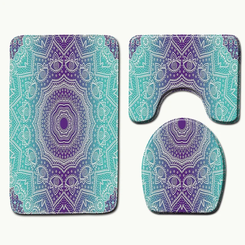 Zeegle Bath Floor Mat Wood Shower Mats Non Slip Rug Microfiber Door Soft Bathroom Toilet 3pcs Set | Дом и сад