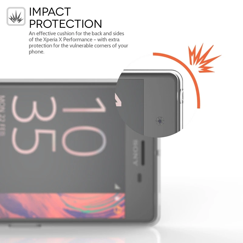 Прозрачный чехол UPaitou из ТПУ для Sony Xperia X эффективный прозрачный мягкий на заднюю