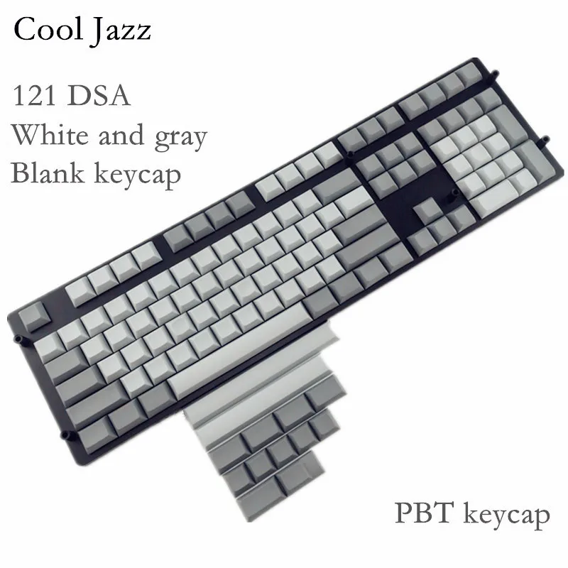 Cool Jazz 121/152 DSA keycap dolch белый и серый пустые колпачки pbt для wried Механическая игровая
