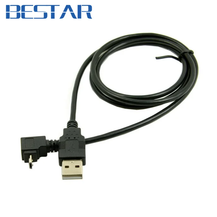 Вверх и вниз Угловой 90 градусов USB Micro штекер к зарядный кабель для передачи