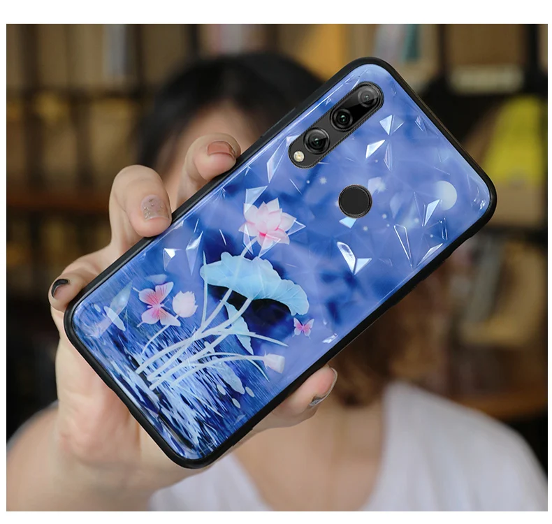 3D Diamond Texture Case For Huawei P Smart + (2019) / Honor 10i Enjoy 9s Cases Rhombic silicon Cover Luxury Coque Fundas 6.21&quot |