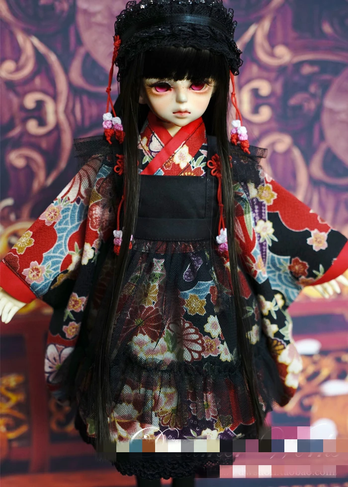 SD BJD куклы тканевое платье горничной в японском стиле юката для 1/4 Bjd кимоно