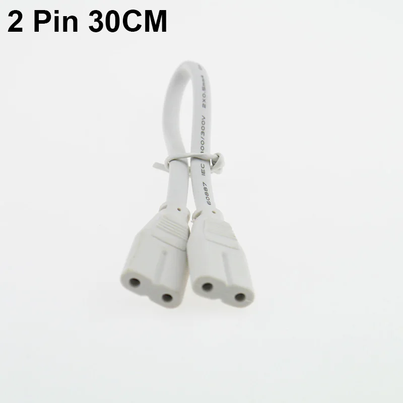 30CM 2 PIN Cable BEYLSION США ЕС разъем T5 T8 электрический провод разъем с переключателем вкл/выкл 20 см 30 см шнур питания Удлинитель для светодиодный светильник - Цвет: 30CM 2 PIN Cable