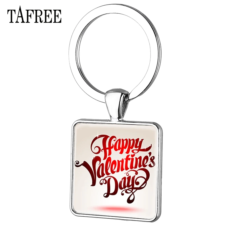 Квадратный брелок для ключей TAFREE на День святого Валентина античный украшения