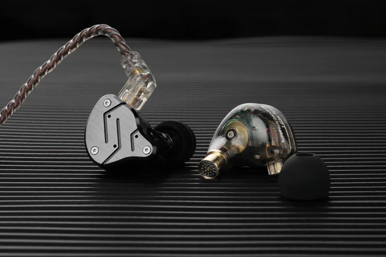 KZ ZSN 1BA+ 1DD гибридные наушники-вкладыши HIFI монитор для бега спортивные наушники гарнитура вкладыши съемный 2Pin кабель KZ AS06 CCA C10