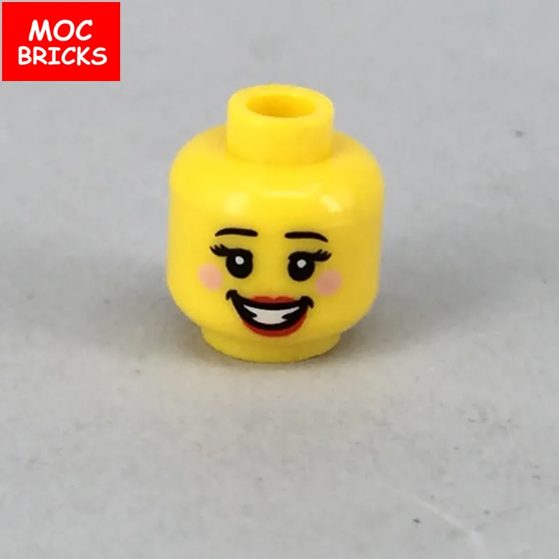 10 шт./лот кубики Moc Мужская и женская фигура голова лицо выражение DIY мини куклы строительные блоки кирпичи игрушки для детей Подарки - Цвет: 8041