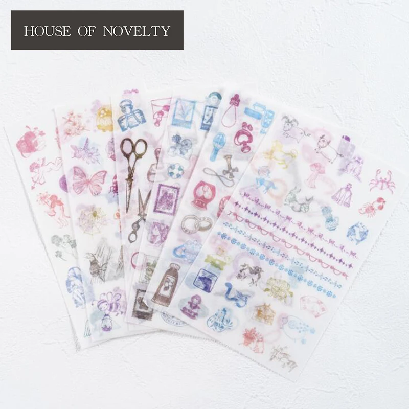 6 шт./упак. милые Херувим Ангел футболка с декором в виде дневник Стикер Украшение