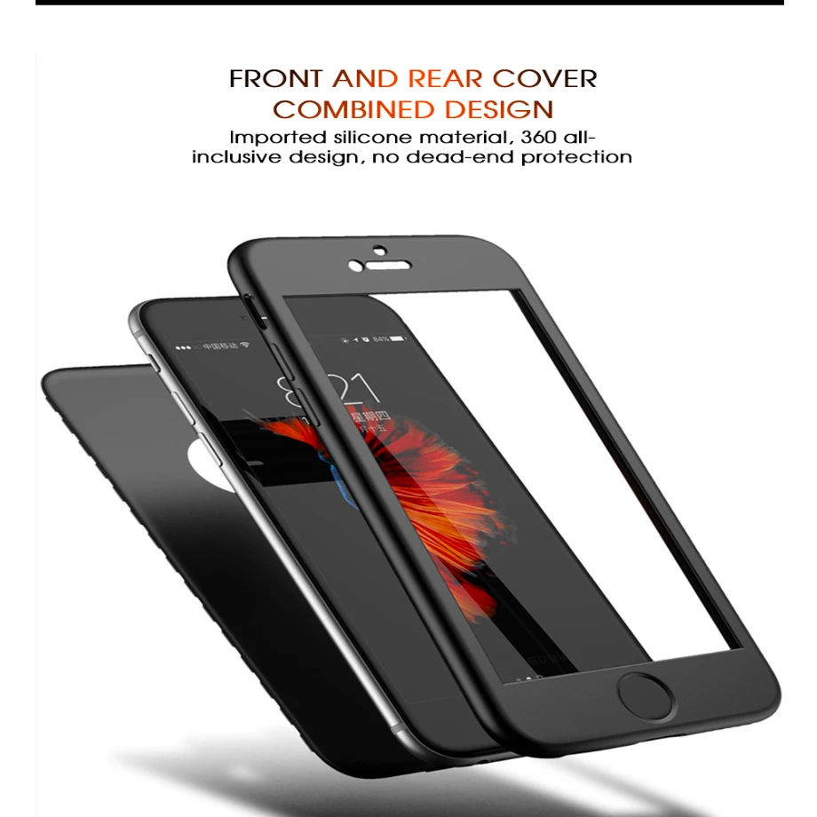 Ультратонкий Мягкий силиконовый чехол из ТПУ с полной защитой на 360 градусов для