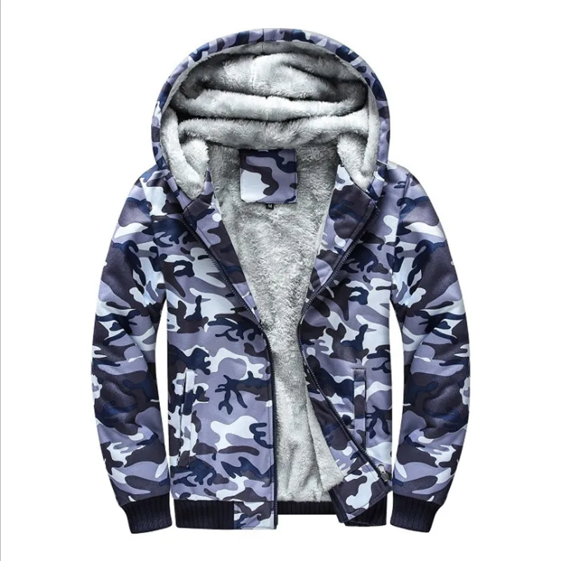 Winter Men Tracksuit Jacket Sweatshirt Set Thick Zipper Fleece wWarm Overcoat Male Casual Sportwear Suit Letter Print Coat | Мужская