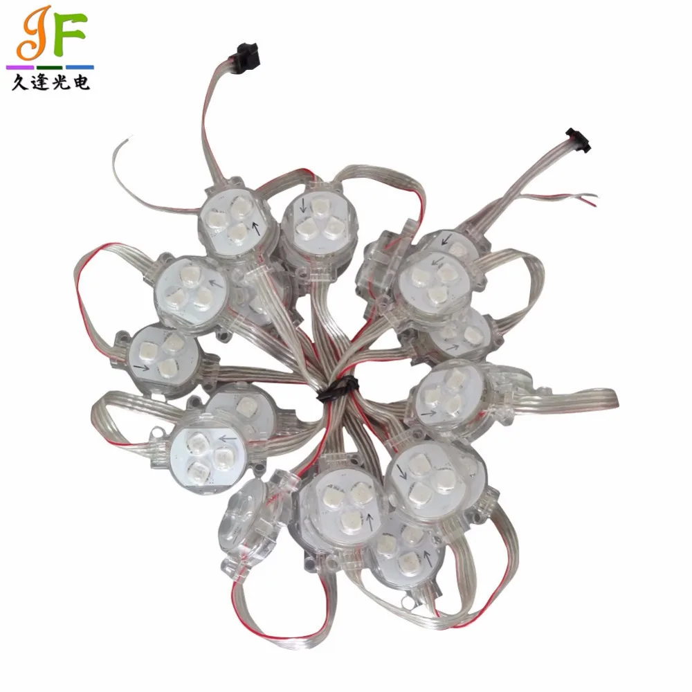 200 шт. 20 шт./лот WS2811 D30E 5050 RGB SMD 3 светодиодный S 30 мм сменный ЖК-экран свет IP65 светодиодный пиксельный RGB светодиодные лампы прозрачный coverDC12V