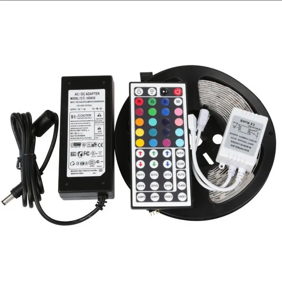 Нет водонепроницаемых RGB светодиодных полос SMD5050 44key ИК-пульт для праздничного