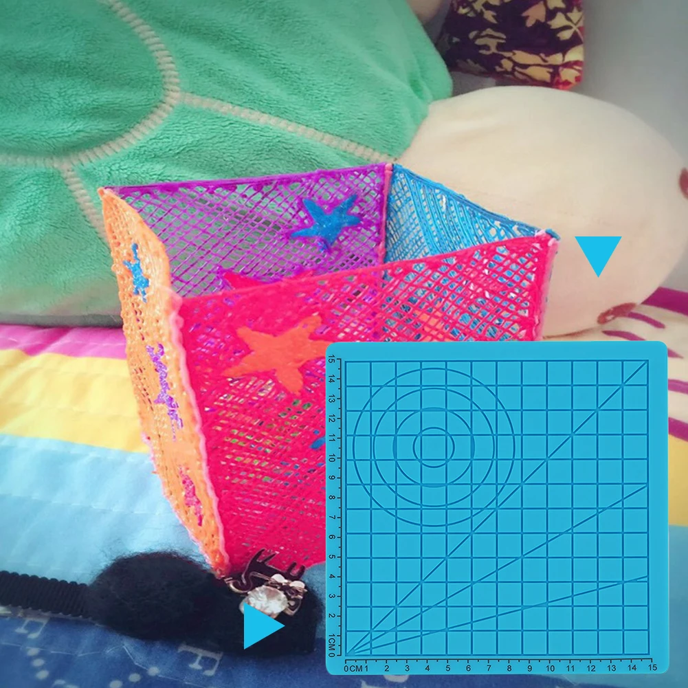 3D печатная доска DIY Sketchpad силиконовый коврик для рисования с базовым шаблоном шапочки для пальцев отличные инструменты для рисования детская 3D доска для рисования