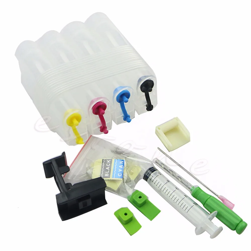 4 вида цветов многоразовый чернильный картридж СНПЧ для принтера Canon C26 |