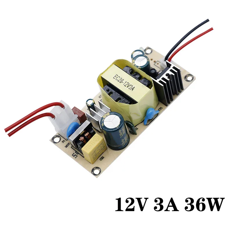 Светодиодный драйвер 180-240V постоянного тока до DC12V 24V 32V 1A 2A 3A светильник 12 Вт 24 Вт 36 Вт для оптоволоконного кабеля светодиодный Питание 12 V светильник трансформаторы 12 Вольт светодиодный s - Цвет: 12V 3A  180-240V