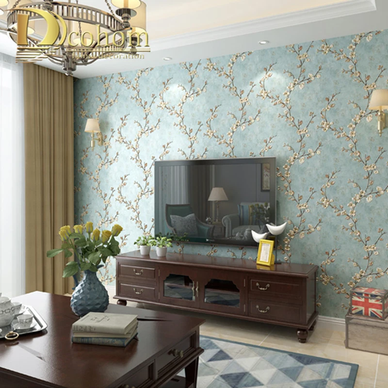 Американская деревенская лоза цветок зеленый однотонная сельская настенная