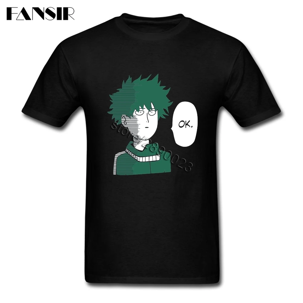 Топ проектирование Для мужчин футболки Deku Mashup One Punch Man короткий рукав 100%