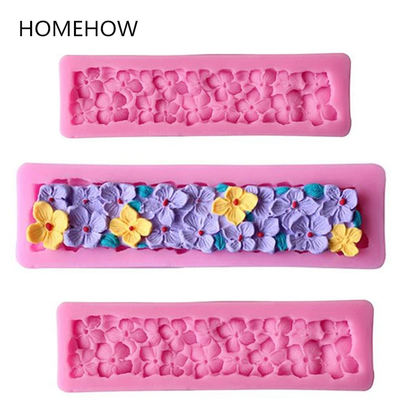 Новейшая длинная полоса лепесток цветок силиконовая форма для торта 3D SugarCraft