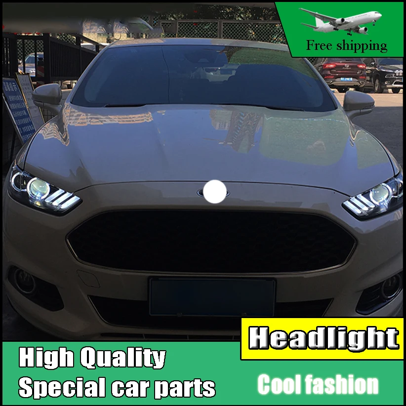 Автомобиль голове стиль лампа чехол для Ford Mondeo Fusion 2013 2014 2015 фары светодиодный фар
