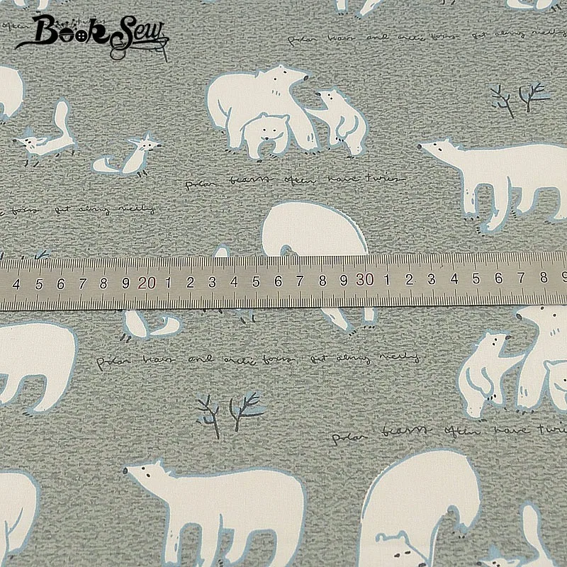 Booksew, хлопок, саржевая ткань, животный дизайн, 6 шт./лот, 40 см x 50 см, домашняя ткань, стеганая, сделай сам, пэчворк, кукла, ремесла, простыня, Tecido