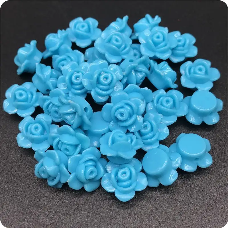 Dark blue 13*13 мм 50 шт розовые акриловые бусины ручной работы для браслета, ожерелья, ювелирных аксессуаров, Модные Недорогие красивые для отдыха - Цвет: Dark blue