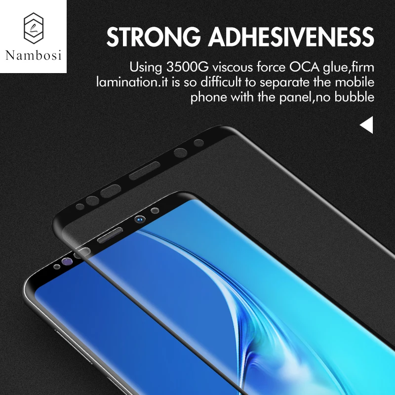 3D полное покрытие закаленное стекло для samsung galaxy note 8 9 Защита экрана двойное