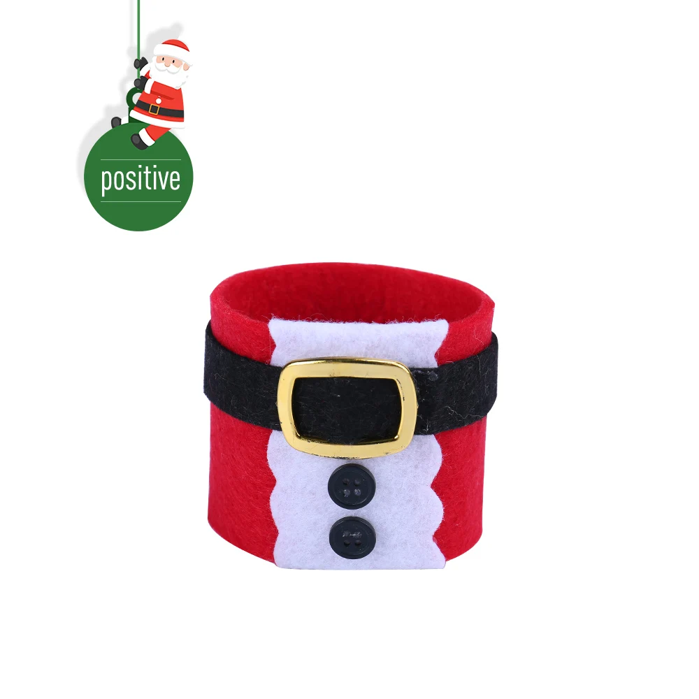 Christmas Button belt Napkin Rings Holder for Party Banquet Dinner Table Decoration/Wedding Ornament 40%off | Дом и сад