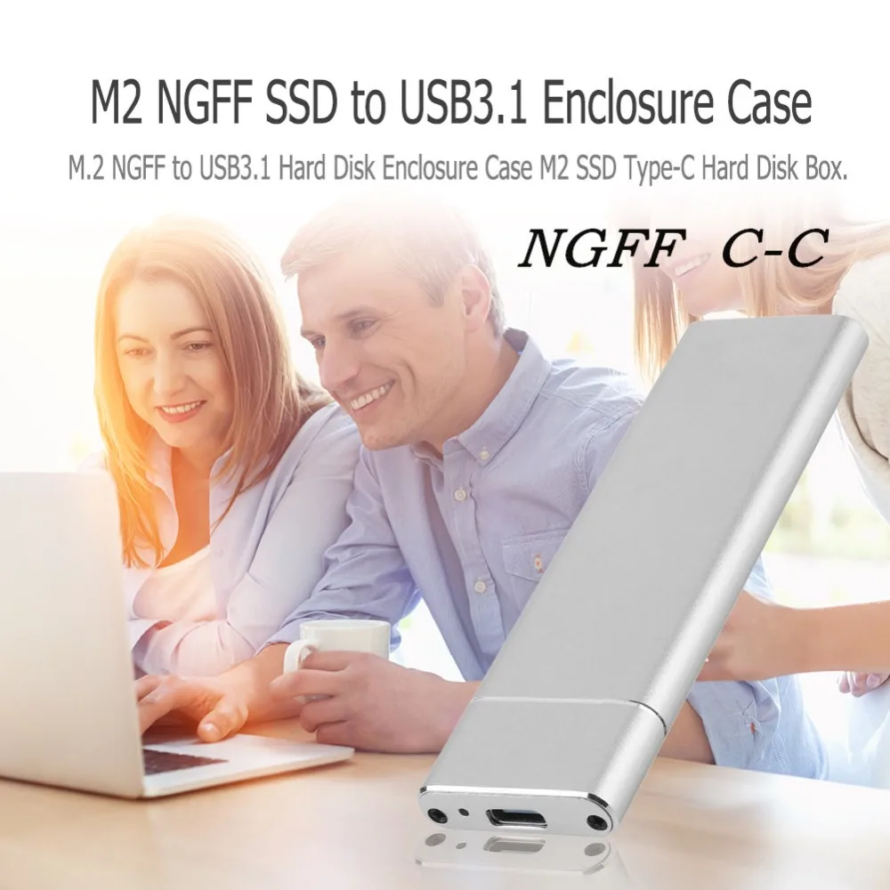 USB 3,1 к M.2 NGFF SSD 6 Гбит/с корпус переносного жесткого диска адаптер карты внешний корпус чехол для m2 SSD SATA USB 3,1 2230/2242/2260